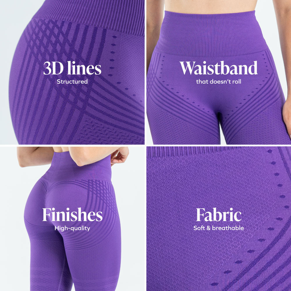 3D Leggings | Paars