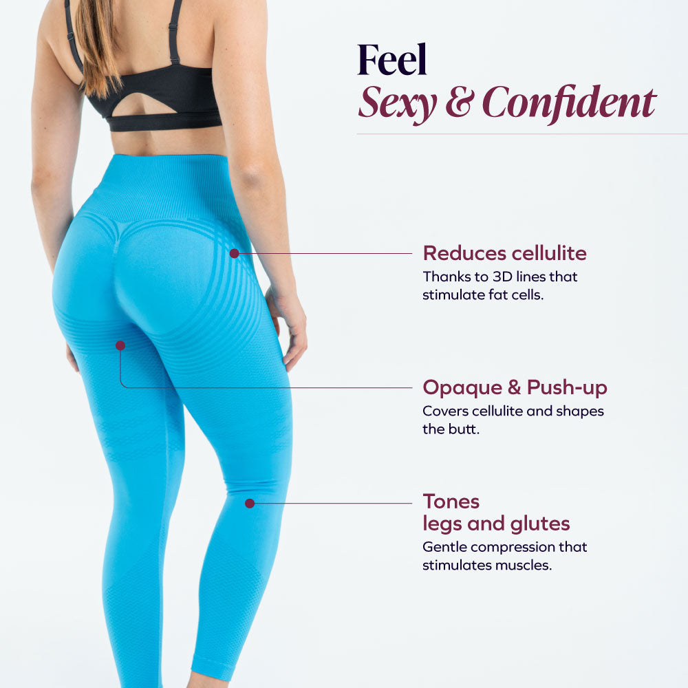 3D Leggings | Blauw
