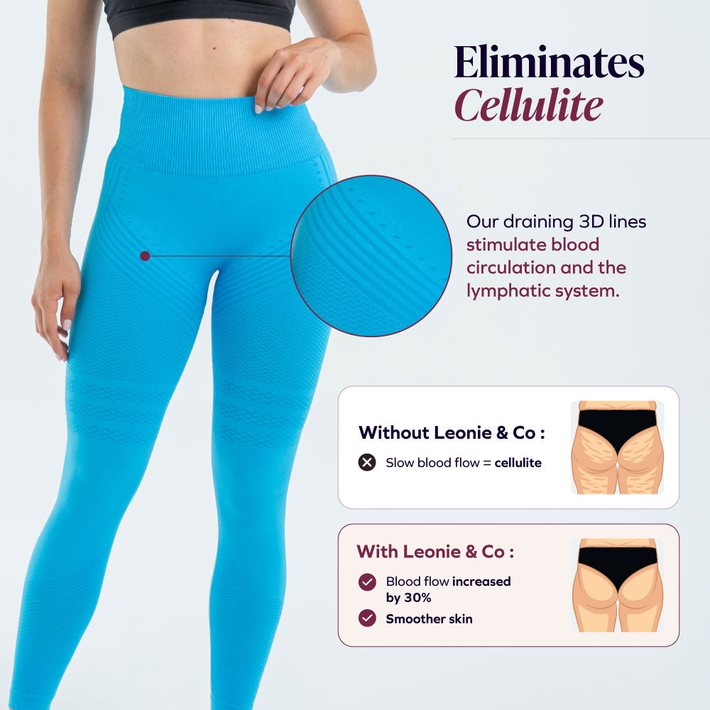 3D Leggings | Blauw