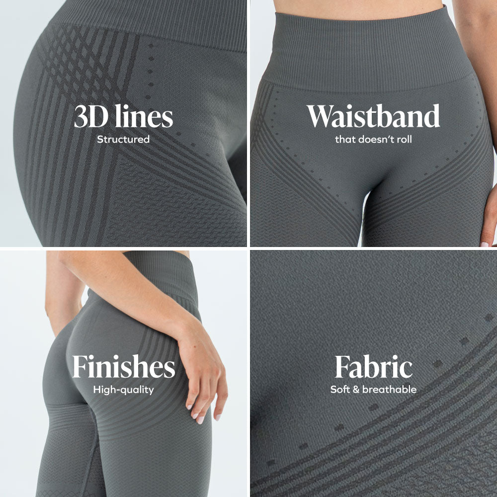 3D Leggings | Donker Grijs