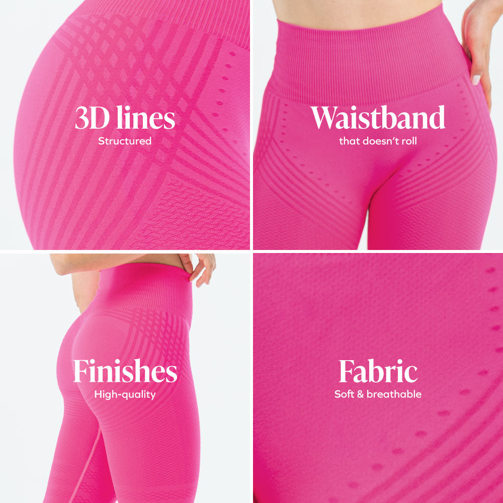 3D Leggings | Roze