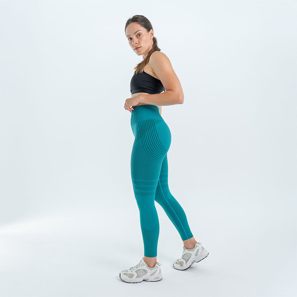 3D Leggings | Teal Green